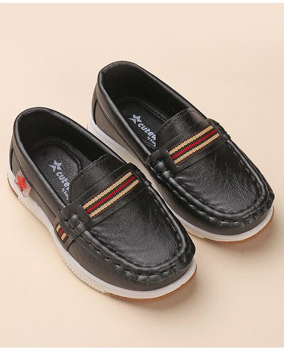 Cute Walk by Babyhug Formal & Partywear Slip On Shoes - Black