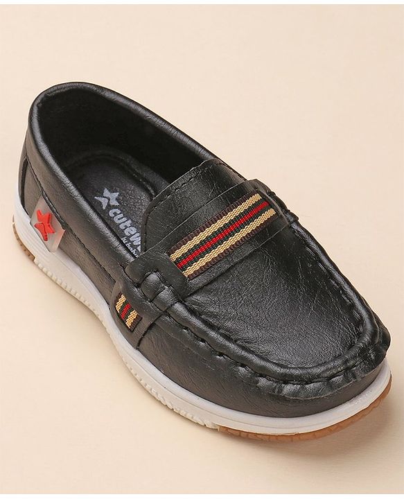 Cute Walk by Babyhug Formal & Partywear Slip On Shoes - Black