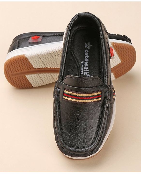 Cute Walk by Babyhug Formal & Partywear Slip On Shoes - Black