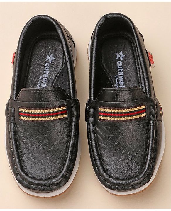 Cute Walk by Babyhug Formal & Partywear Slip On Shoes - Black