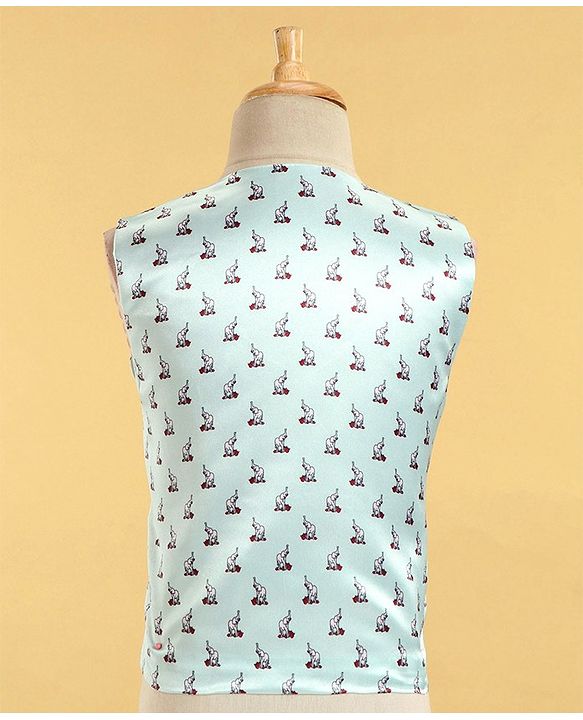 Babyhug Full Sleeves Classic Stretch Fit Party Suit Bow - Mint