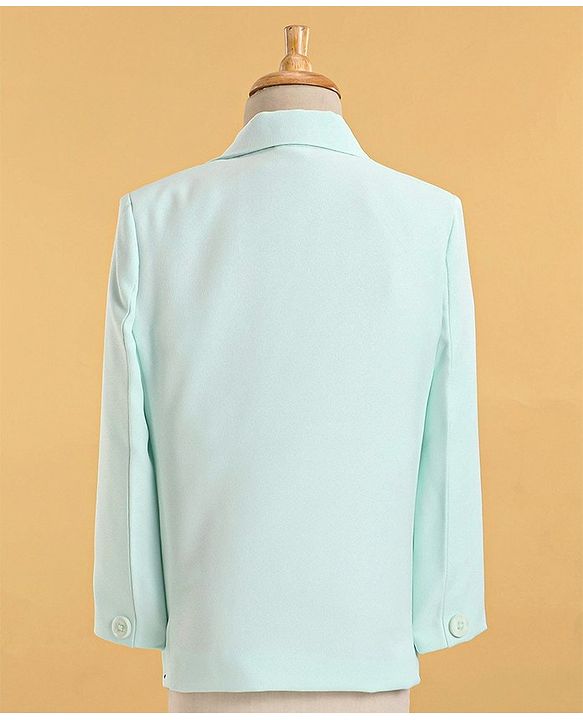 Babyhug Full Sleeves Classic Stretch Fit Party Suit Bow - Mint