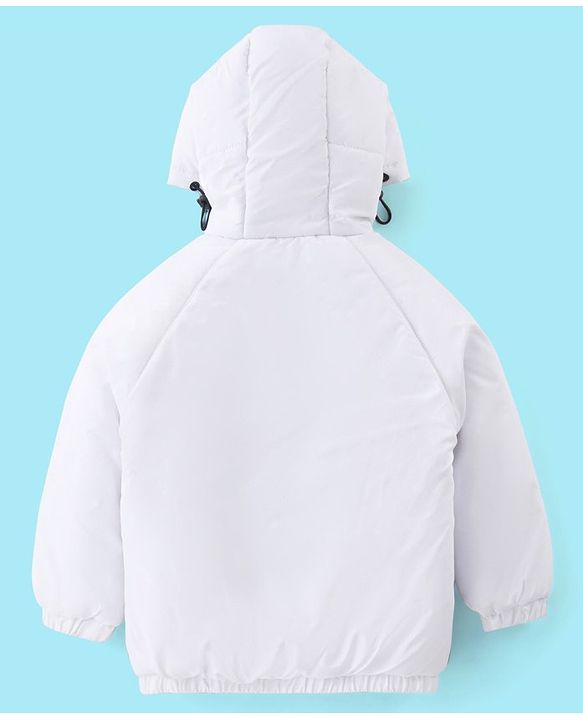 Babyhug Full Sleeves Hoodie With Colour Block Pattern - Red White & Grey