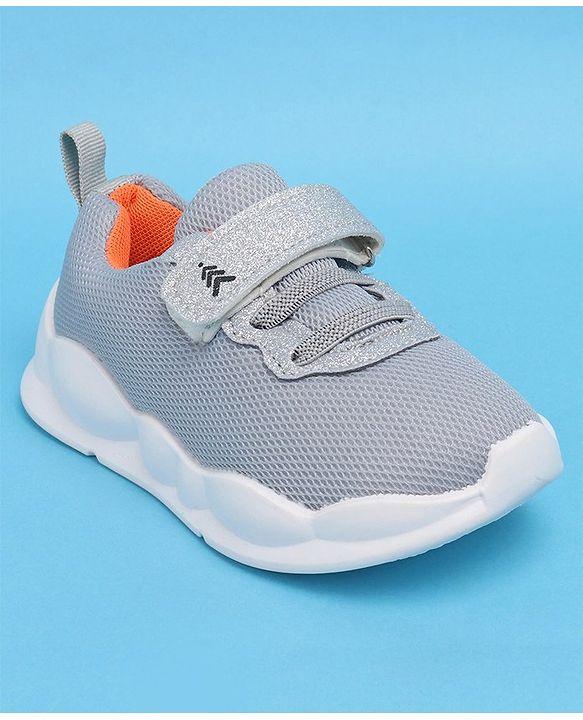 Pine Kids Glittery Detailing Velcro Closure Causal Shoes - Grey