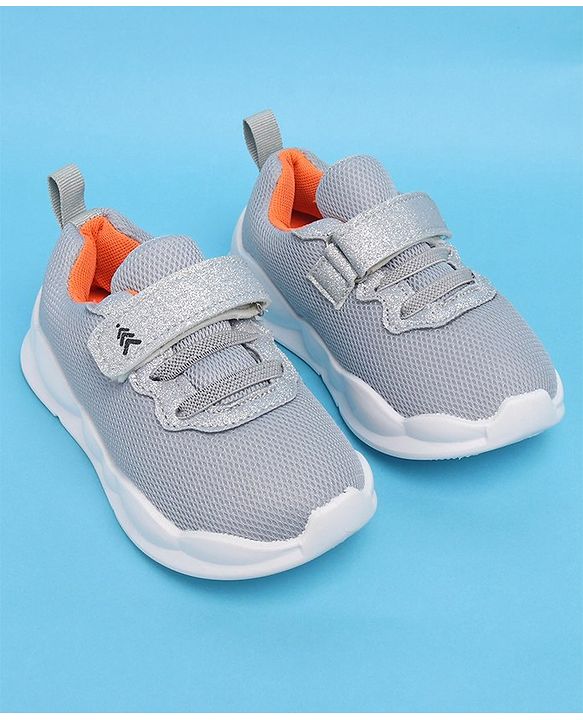 Pine Kids Glittery Detailing Velcro Closure Causal Shoes - Grey