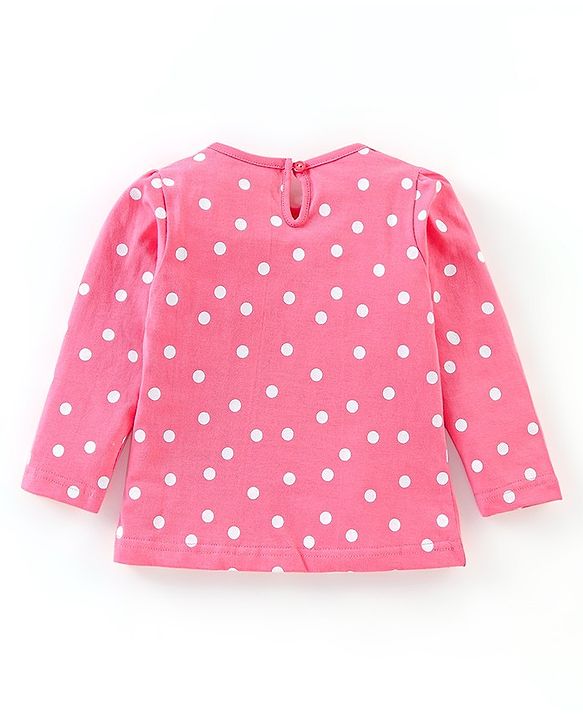 Babyhug Single Jersey Full Sleeves Night Suit Text Print - Pink