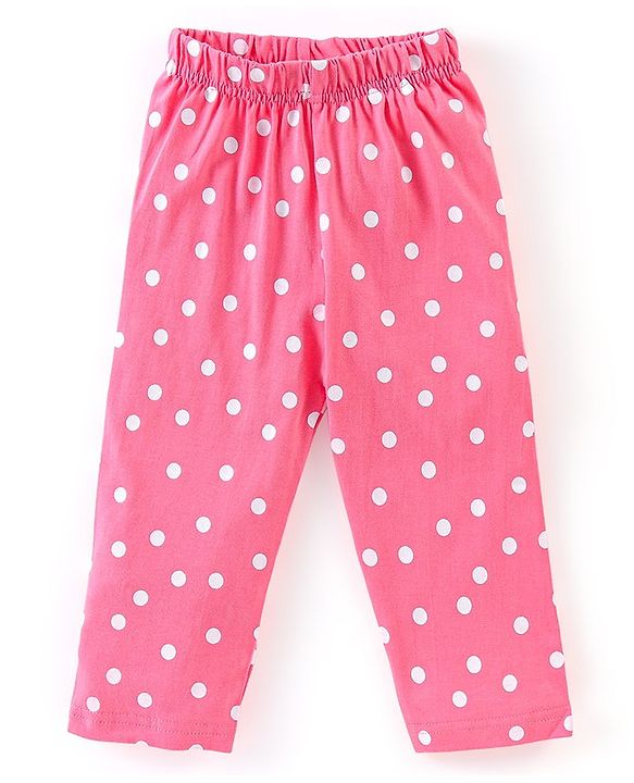 Babyhug Single Jersey Full Sleeves Night Suit Text Print - Pink