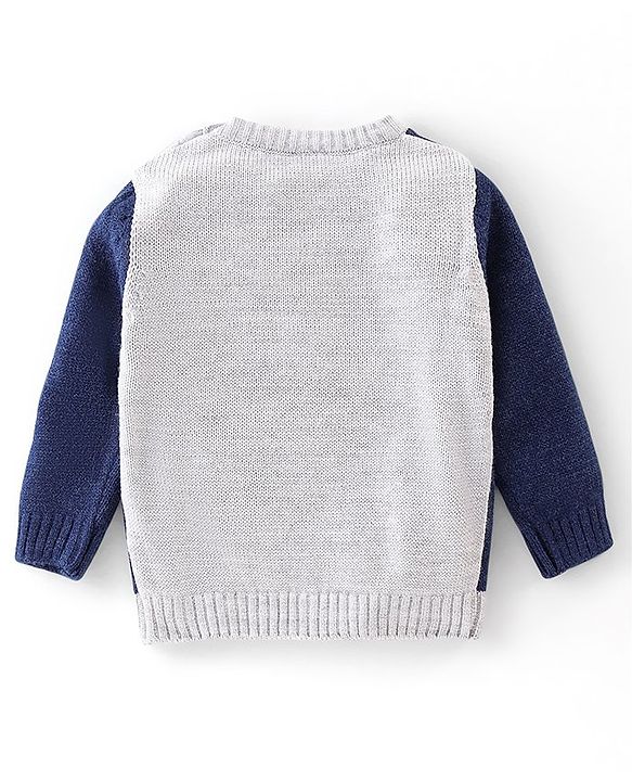 Babyhug Full Sleeves Cable Knit Pullover - Multicolour