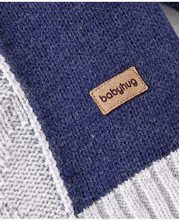 Babyhug Full Sleeves Cable Knit Pullover - Multicolour