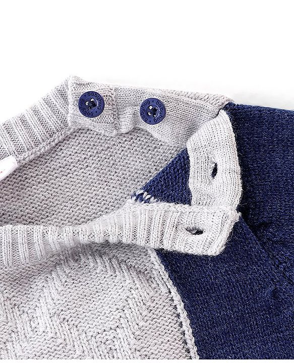 Babyhug Full Sleeves Cable Knit Pullover - Multicolour