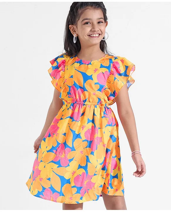 Buy Stylie Modern Alternatives Frock for Girls, Round Neck Sleeveless Dress  for Girls, Girls Sleeveless Frocks & Dresses at Amazon.in