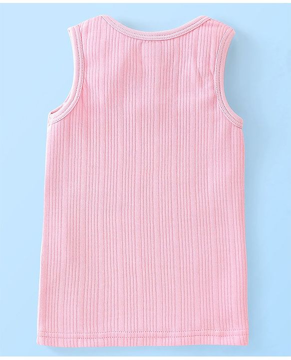 Babyhug Cotton Sleeveless Thermal Vest - Pink