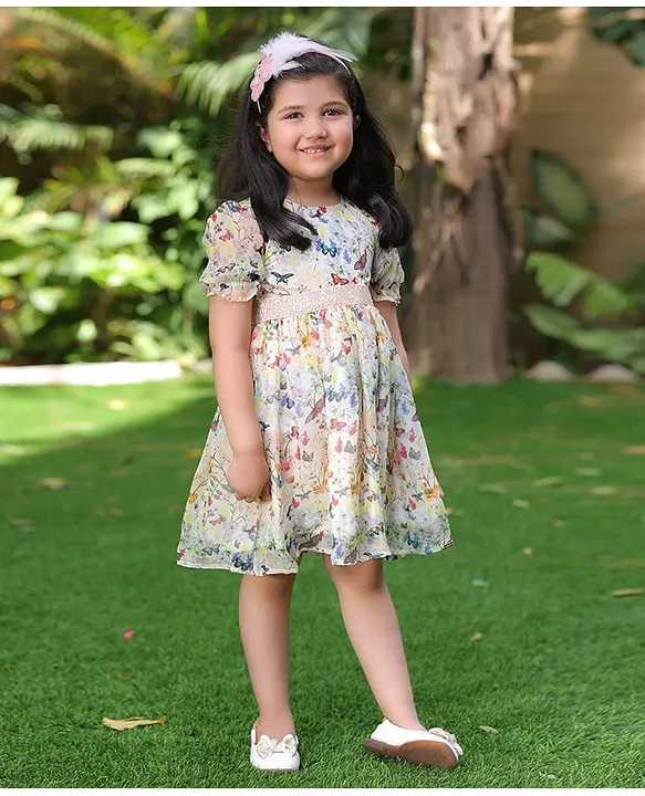 Radiant Red And Half-White Brocade Printed Designer Tie-Up Frocks For Girls  | Frocks for girls, Frocks online, Frocks