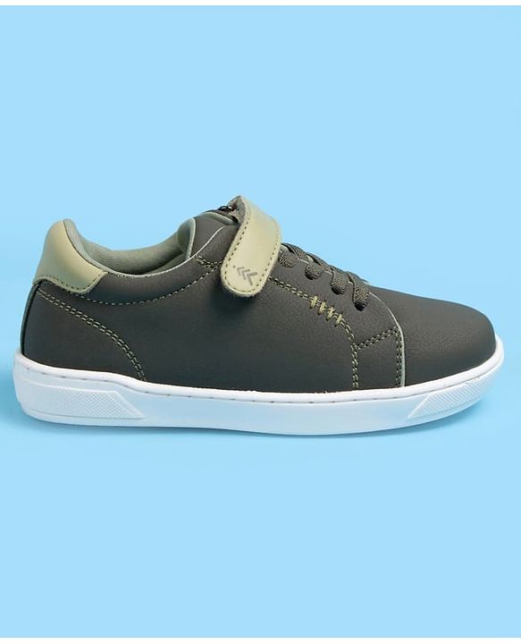 Pine Kids Velcro and Lace Closure Casual Shoes - Green