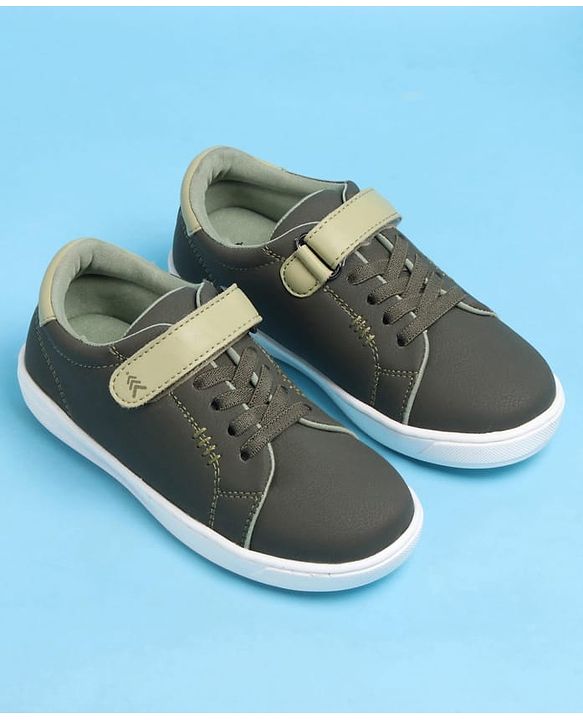 Pine Kids Velcro and Lace Closure Casual Shoes - Green