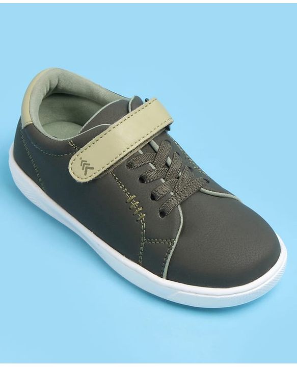 Pine Kids Velcro and Lace Closure Casual Shoes - Green