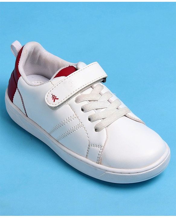 Pine Kids Velcro and Lace Closure Casual Shoes - White