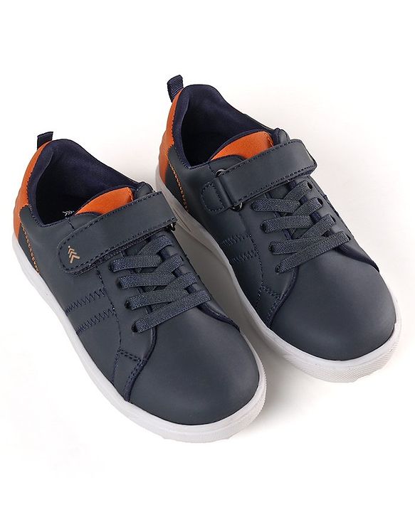 Pine Kids Velcro and Lace Closure Casual Shoes - White