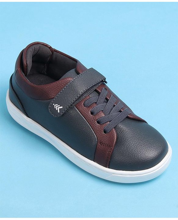Pine Kids Velcro and Lace Closure Casual Shoes - Dark Grey