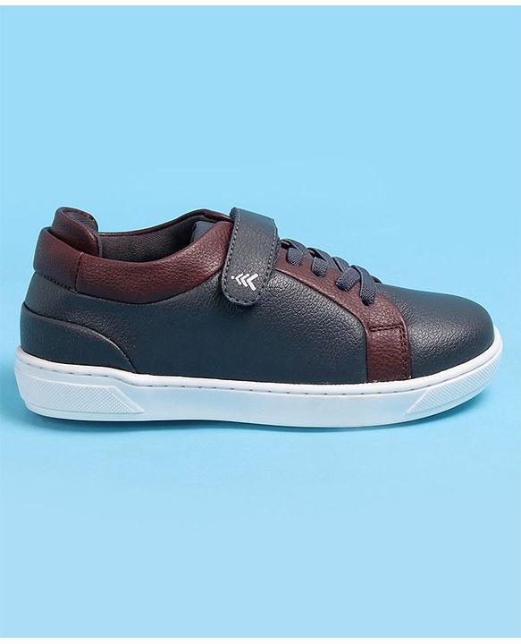 Pine Kids Velcro and Lace Closure Casual Shoes - Dark Grey