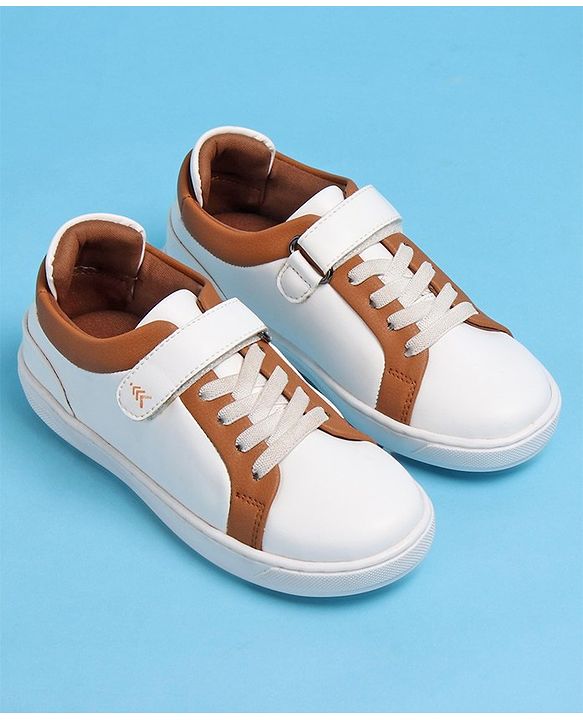 Pine Kids Velcro and Lace Closure Casual Shoes - Dark Grey