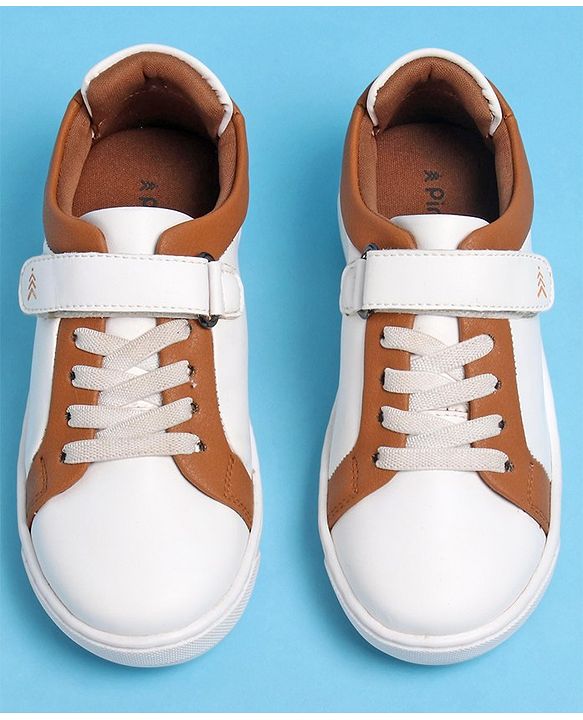 Pine Kids Velcro and Lace Closure Casual Shoes - Dark Grey