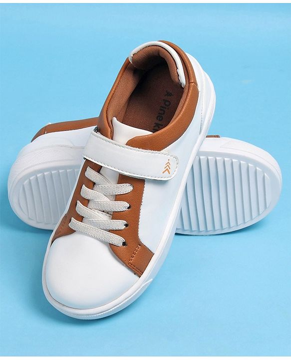 Pine Kids Velcro and Lace Closure Casual Shoes - Dark Grey