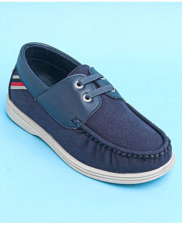 Pine Kids Slip On Color Block Casual Loafer Shoes - Blue