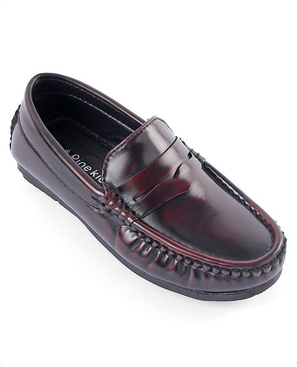 Pine Kids Slip on Formal Wear Shoes - Maroon