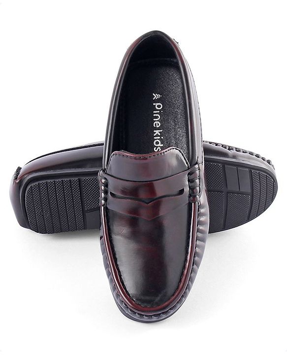 Pine Kids Slip on Formal Wear Shoes - Maroon