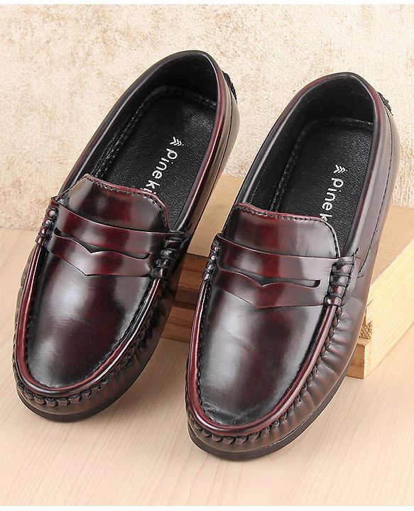 Pine Kids Slip on Formal Wear Shoes - Maroon