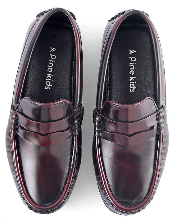 Pine Kids Slip on Formal Wear Shoes - Maroon