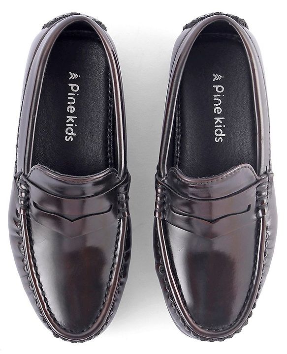 Pine Kids Slip on Formal Wear Shoes - Maroon