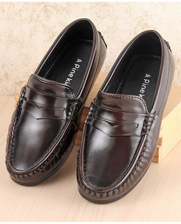 Pine Kids Slip on Formal Wear Shoes - Maroon