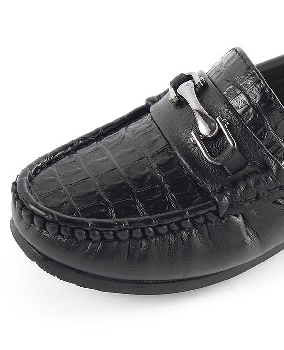 Pine Kids Slip on Formal Wear Shoes with Chain Link - Brown