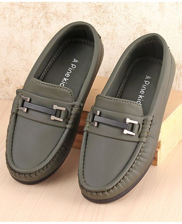 Pine Kids Slip On Formal Wear Shoes - Green