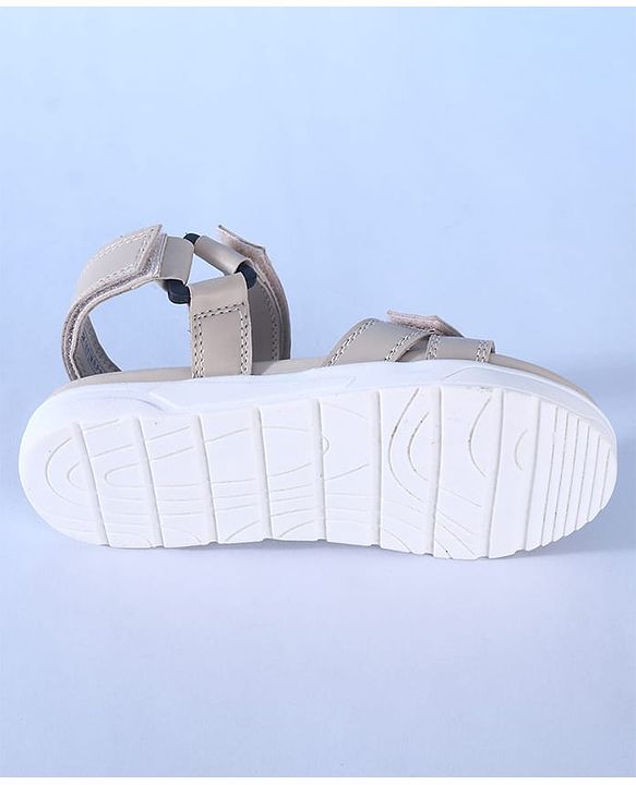 Pine Kids Solid Colored Velcro Closure Sandals - Beige