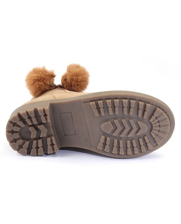 Pine Kids Zipper Closure Winter Boots - Beige