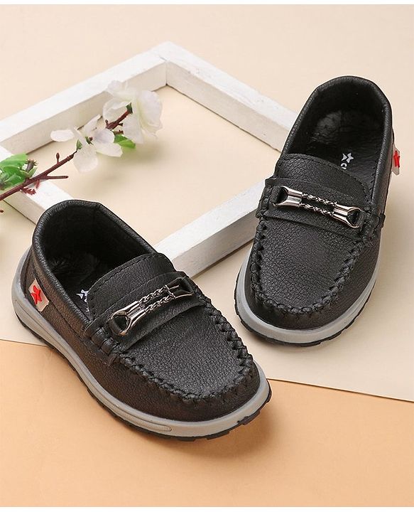 Cute Walk by Babyhug Slip On Formal Shoes - Black