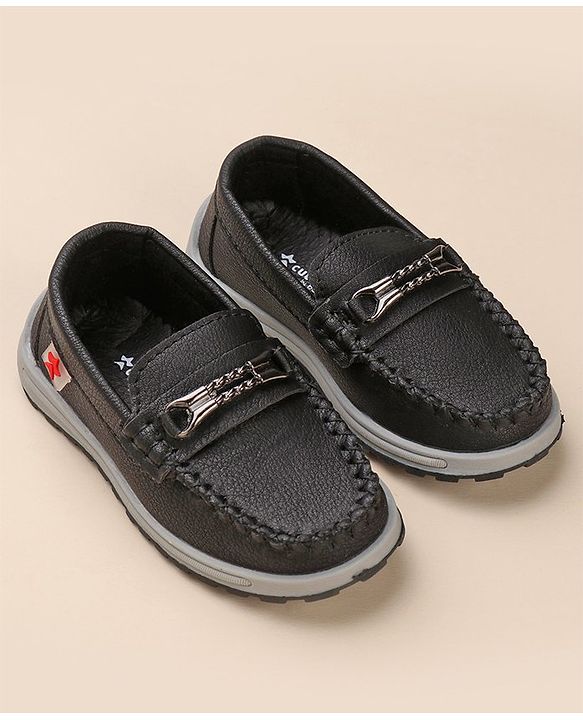 Cute Walk by Babyhug Slip On Formal Shoes - Black