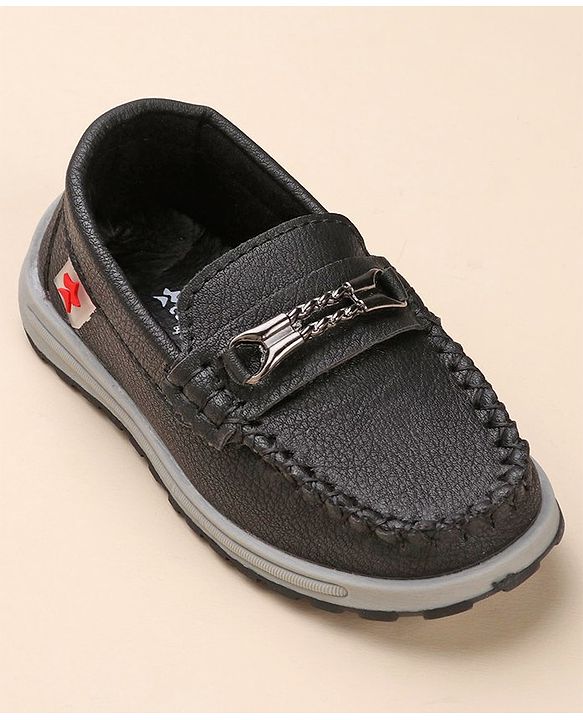 Cute Walk by Babyhug Slip On Formal Shoes - Black