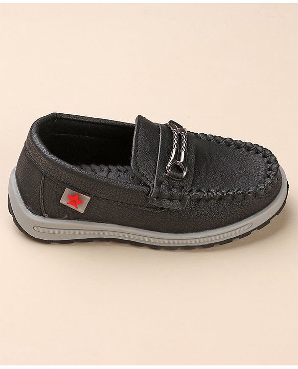 Cute Walk by Babyhug Slip On Formal Shoes - Black