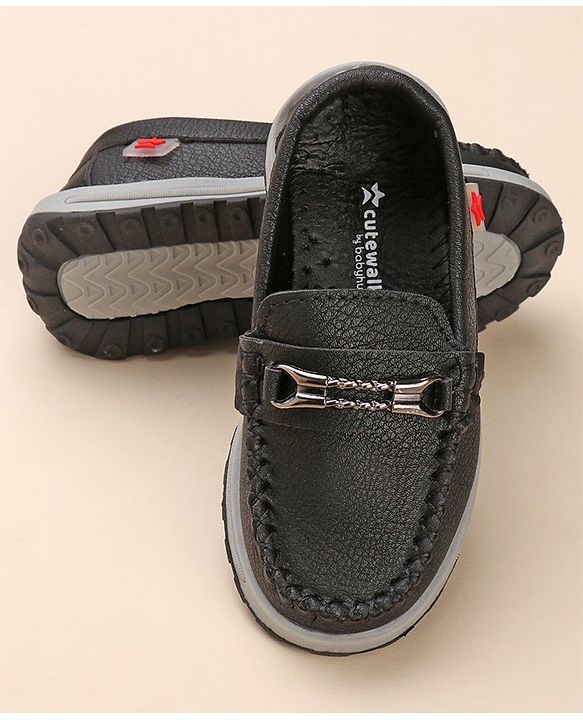 Cute Walk by Babyhug Slip On Formal Shoes - Black