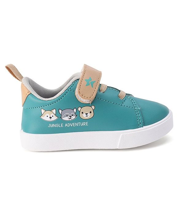 Cute Walk by Babyhug Casual Shoes with Velcro Closure Animal Print -  Green