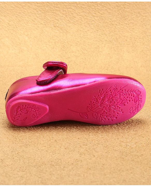 Cute Walk by Babyhug Velcro Closure Ballerina Bow Applique - Fuschia