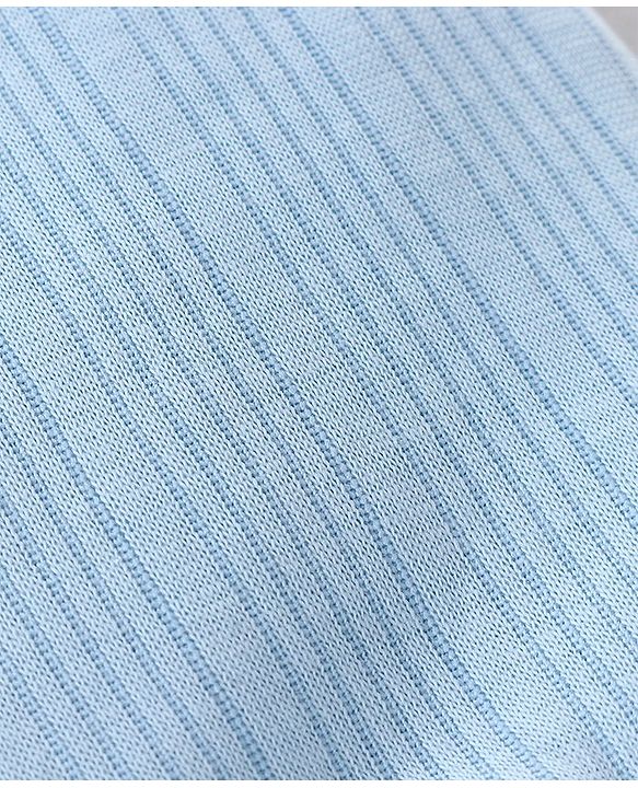 Babyhug Cotton Full Length Thermal Pants Solid Colour - Blue