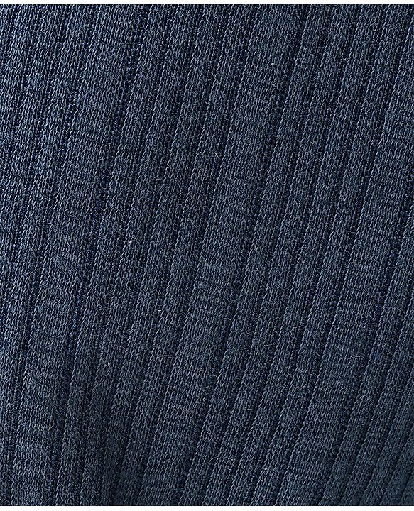 Babyhug Cotton Full Length Thermal Legging Solid Colour - Navy Blue