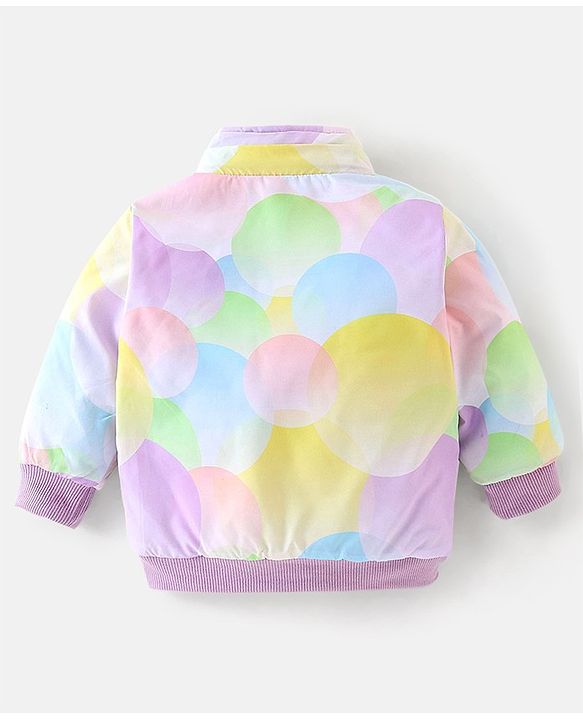 Babyhug Full Sleeves Tie Dye Woven Detachable Hood Jacket - Purple & Blue
