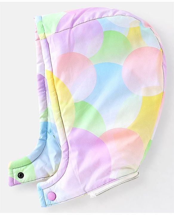 Babyhug Full Sleeves Tie Dye Woven Detachable Hood Jacket - Purple & Blue
