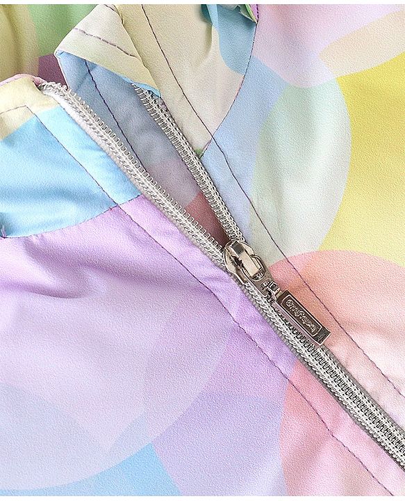 Babyhug Full Sleeves Tie Dye Woven Detachable Hood Jacket - Purple & Blue